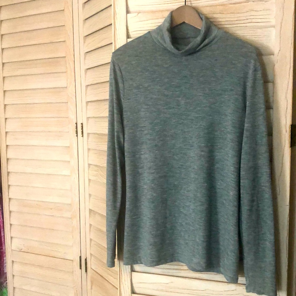 A New Day Heather green mock turtleneck XL